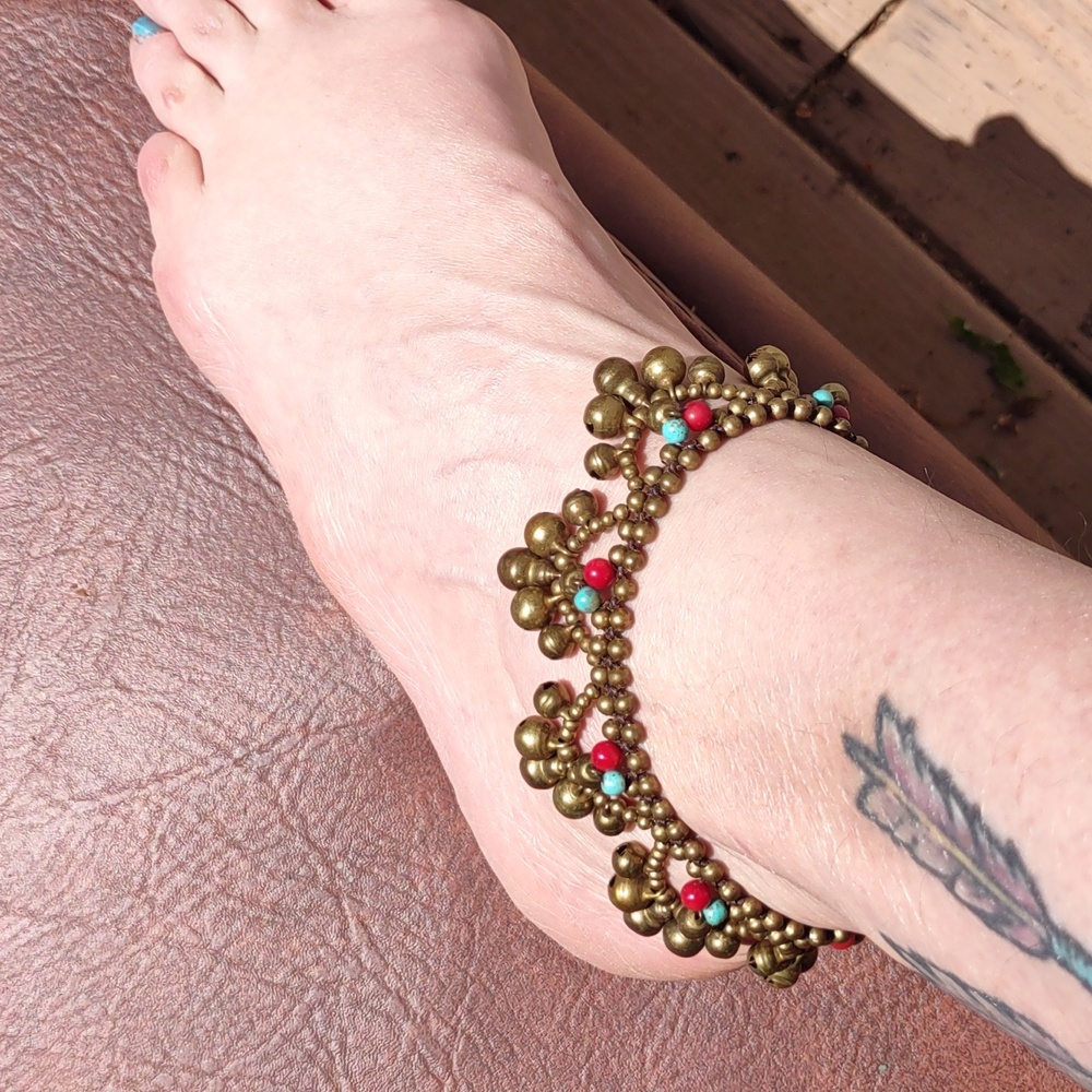 Bohemian Style Ankle Bracelet. Has bells that jingle!!